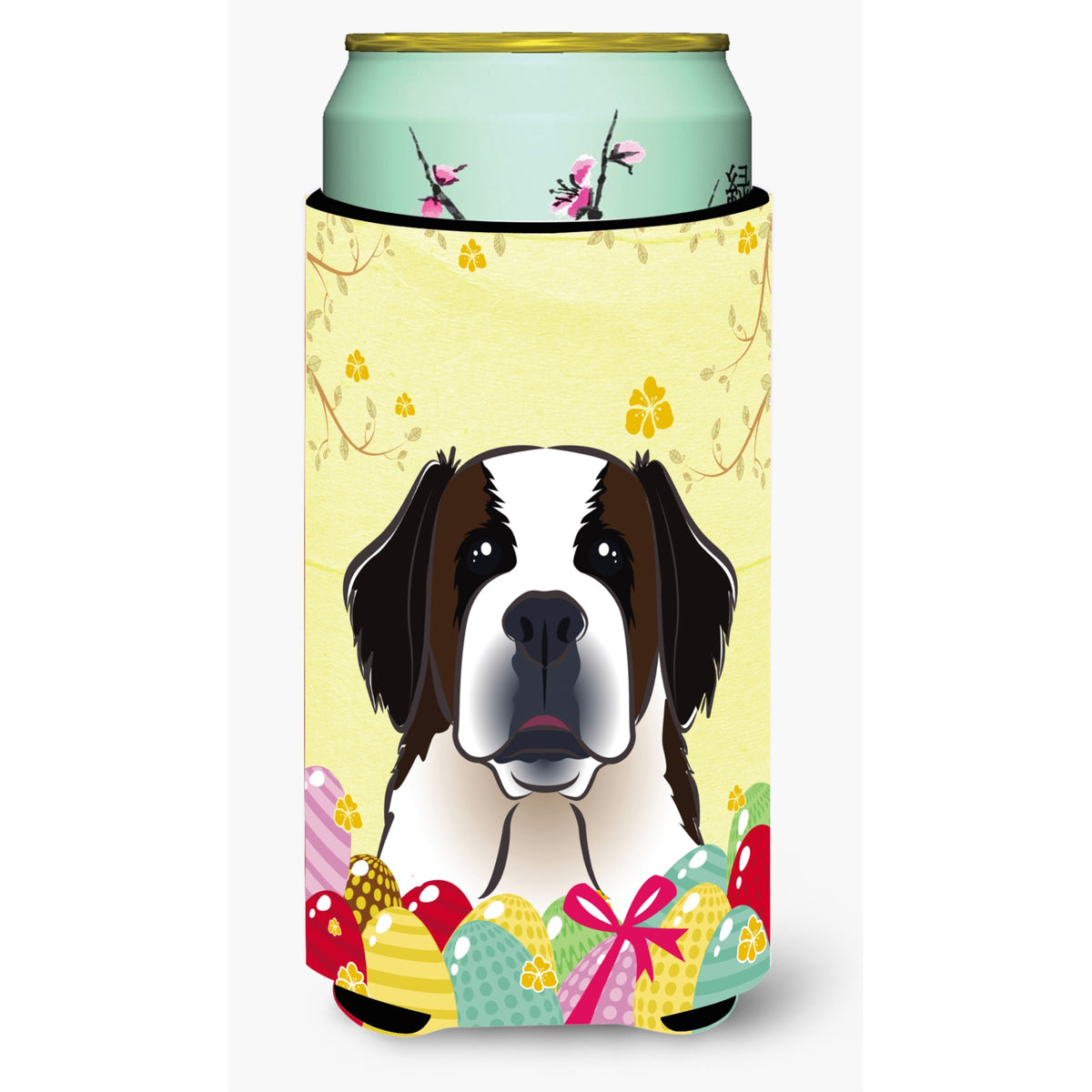 Caroline'S Treasures Bb1928Tbc Saint Bernard Easter Egg Hunt Tall Boy Hugger Koozie, Multicolor