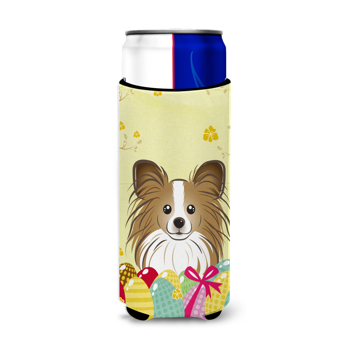 Caroline'S Treasures Bb1930Muk Papillion Easter Egg Hunt Michelob Ultra Koozies For Slim Cans, Multicolor