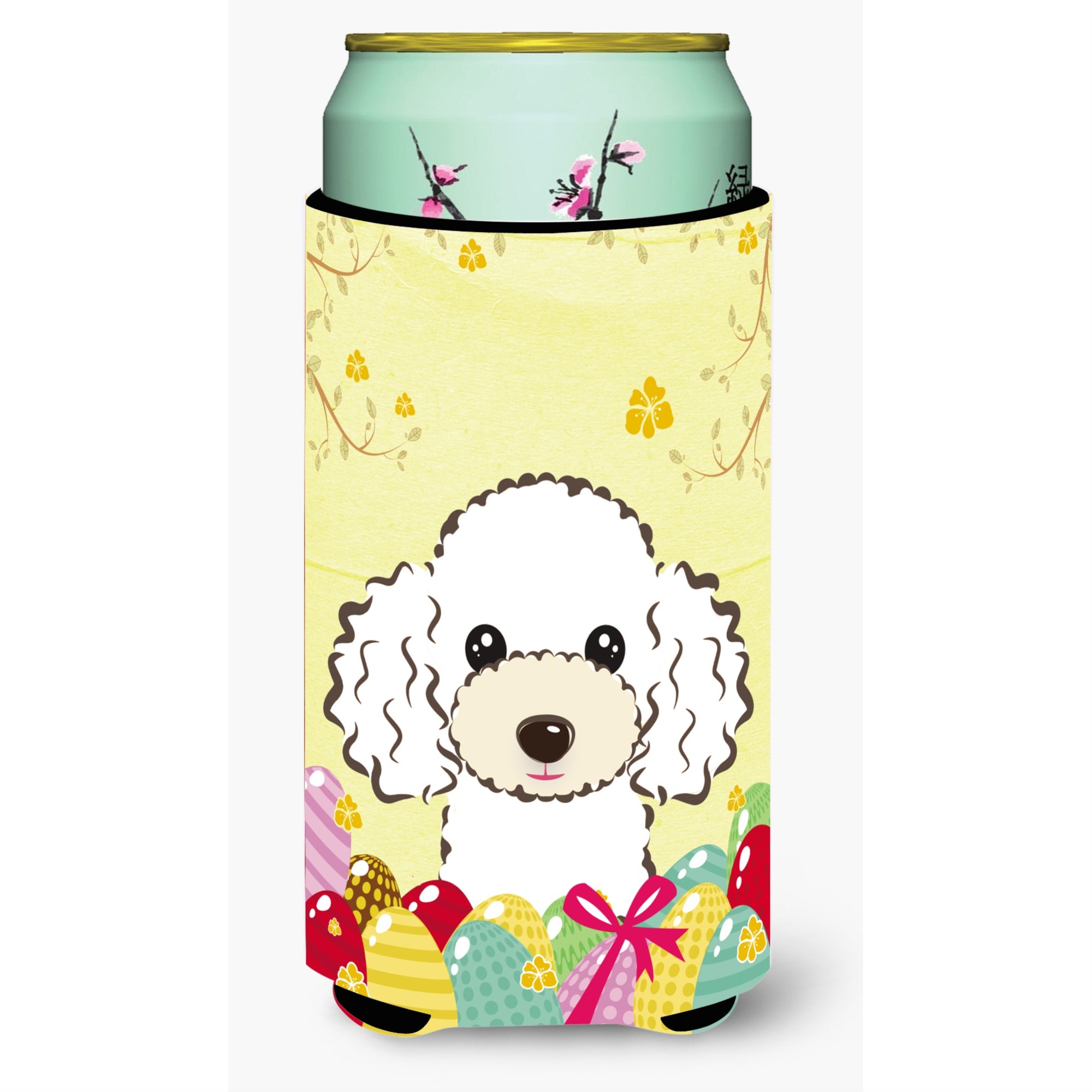 Caroline'S Treasures Bb1939Tbc White Poodle Easter Egg Hunt Tall Boy Hugger Koozie, Multicolor