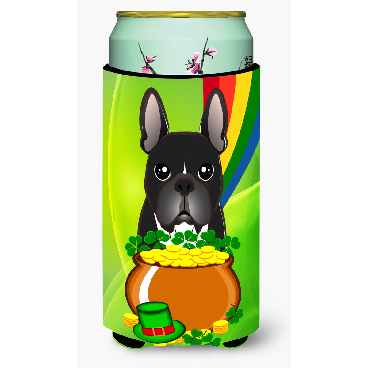 Caroline'S Treasures Bb1971Tbc French Bulldog St. Patrick'S Day Tall Boy Hugger Koozie, Multicolor