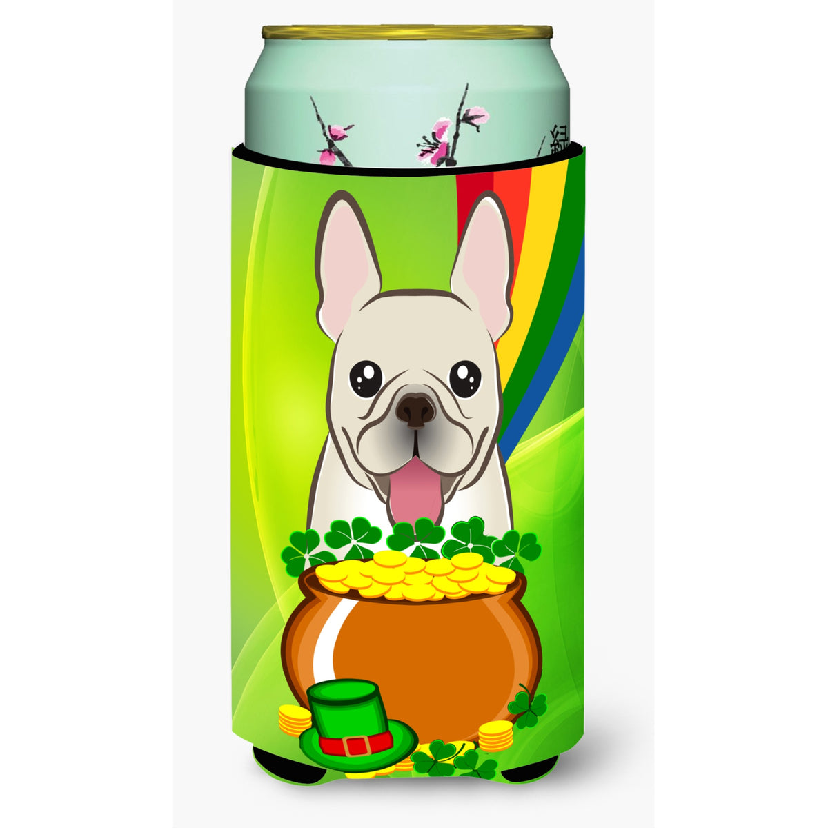Caroline'S Treasures Bb1982Tbc French Bulldog St. Patrick'S Day Tall Boy Hugger Koozie, Multicolor