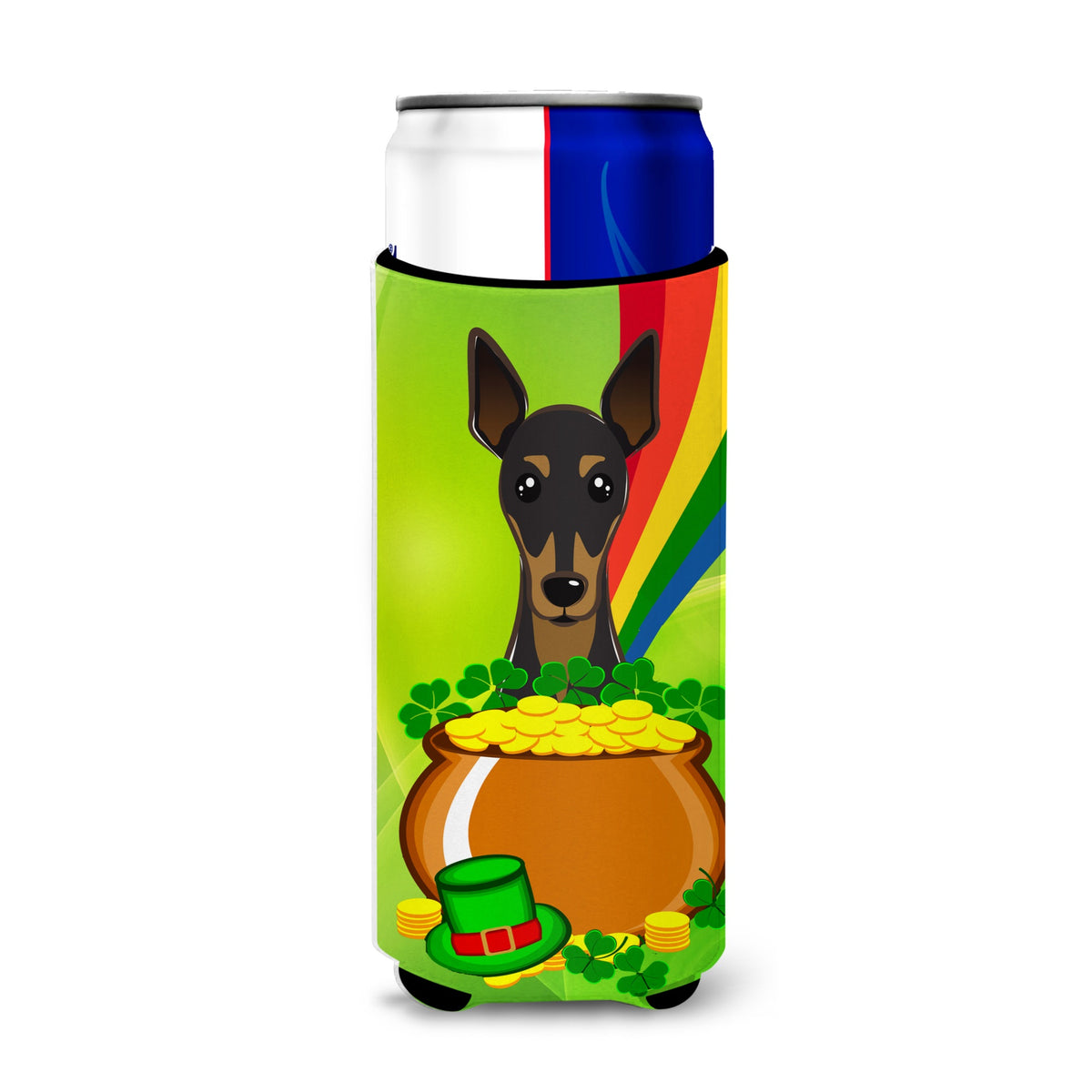 Caroline'S Treasures Bb1984Muk Min Pin St. Patrick'S Day Michelob Ultra Koozies For Slim Cans, Multicolor
