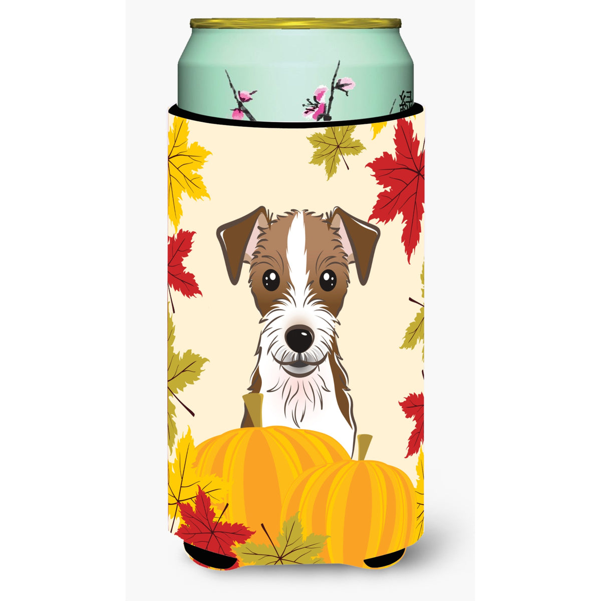 Caroline'S Treasures Bb2008Tbc Jack Russell Terrier Thanksgiving Tall Boy Hugger Koozie, Multicolor