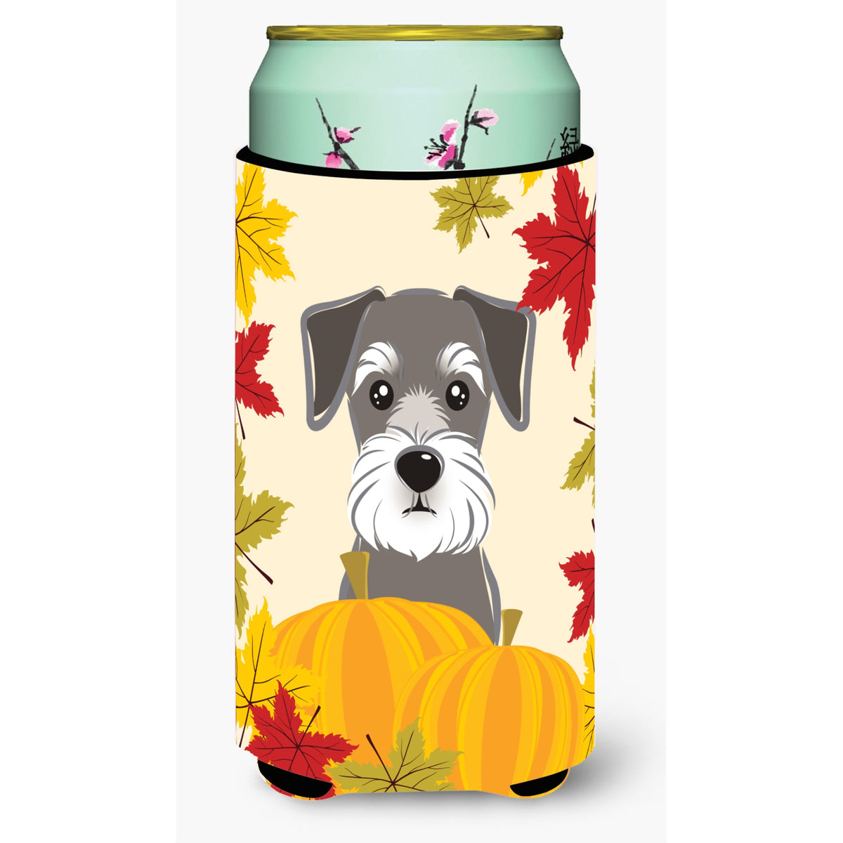 Caroline'S Treasures Bb2012Tbc Schnauzer Thanksgiving Tall Boy Hugger Koozie, Multicolor