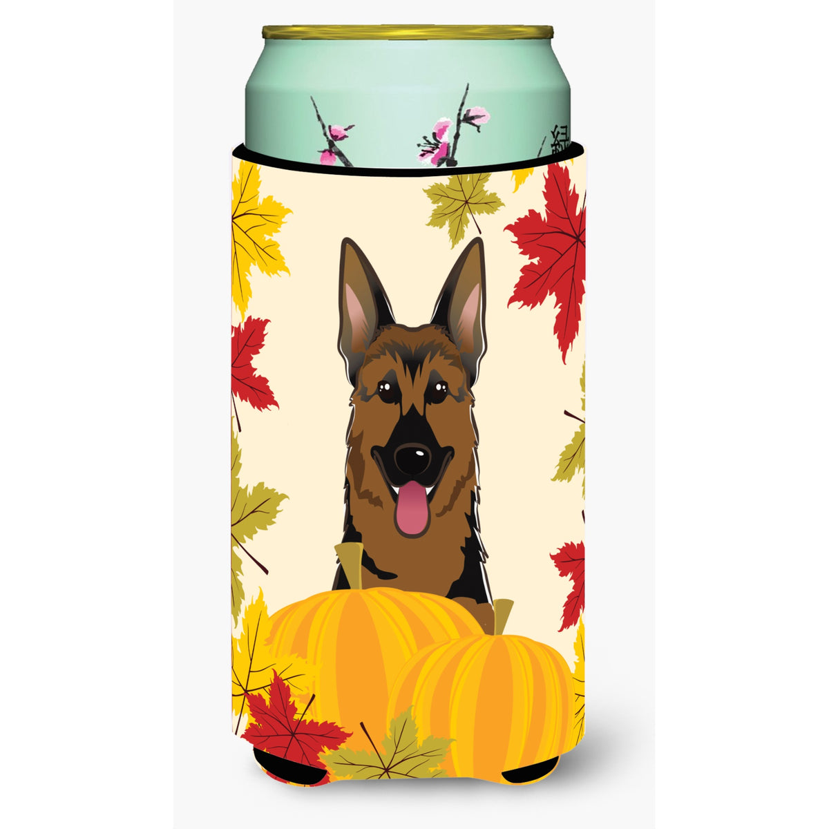 Caroline'S Treasures Bb2017Tbc German Shepherd Thanksgiving Tall Boy Hugger Koozie, Multicolor