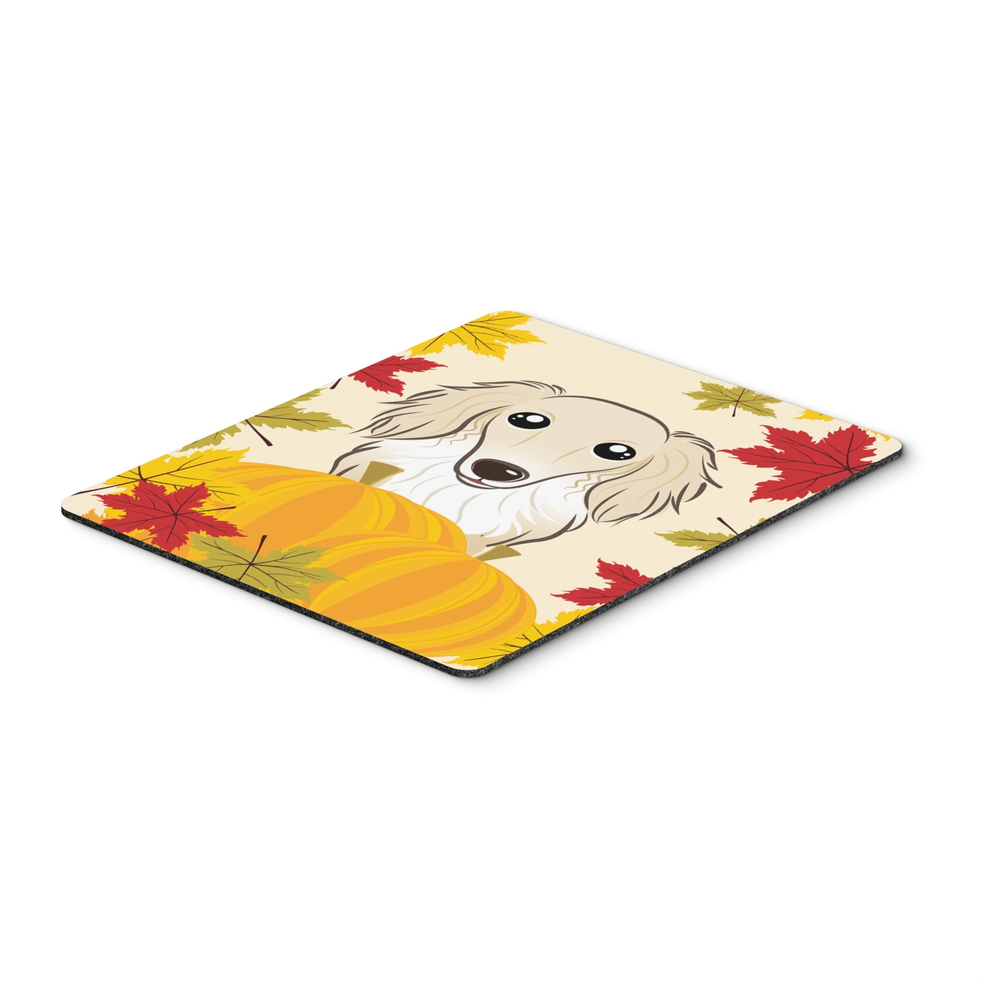 Caroline'S Treasures Longhair Creme Dachshund Thanksgiving Mouse Pad, Hot Pad Or Trivet, Multicolor (Bb2018Mp)