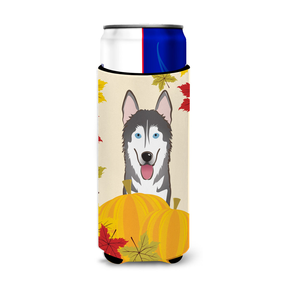 Caroline'S Treasures Bb2024Muk Alaskan Malamute Thanksgiving Michelob Ultra Koozies For Slim Cans, Multicolor