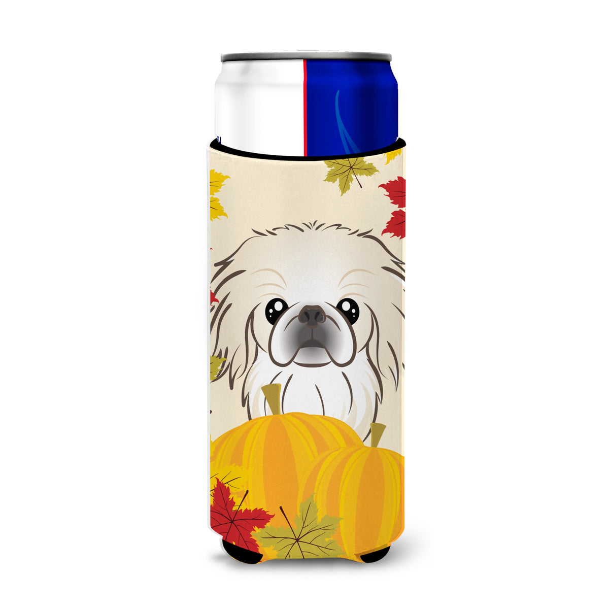 Caroline'S Treasures Bb2027Muk Pekingese Thanksgiving Michelob Ultra Koozies For Slim Cans, Multicolor