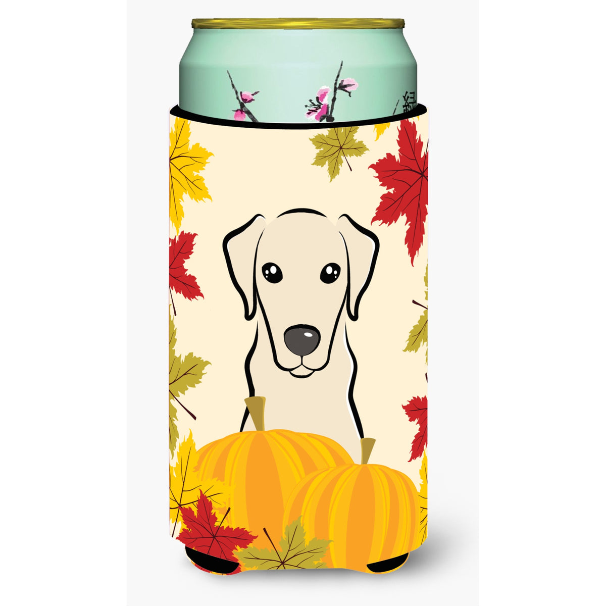 Caroline'S Treasures Bb2028Tbc Yellow Labrador Thanksgiving Tall Boy Hugger Koozie, Multicolor