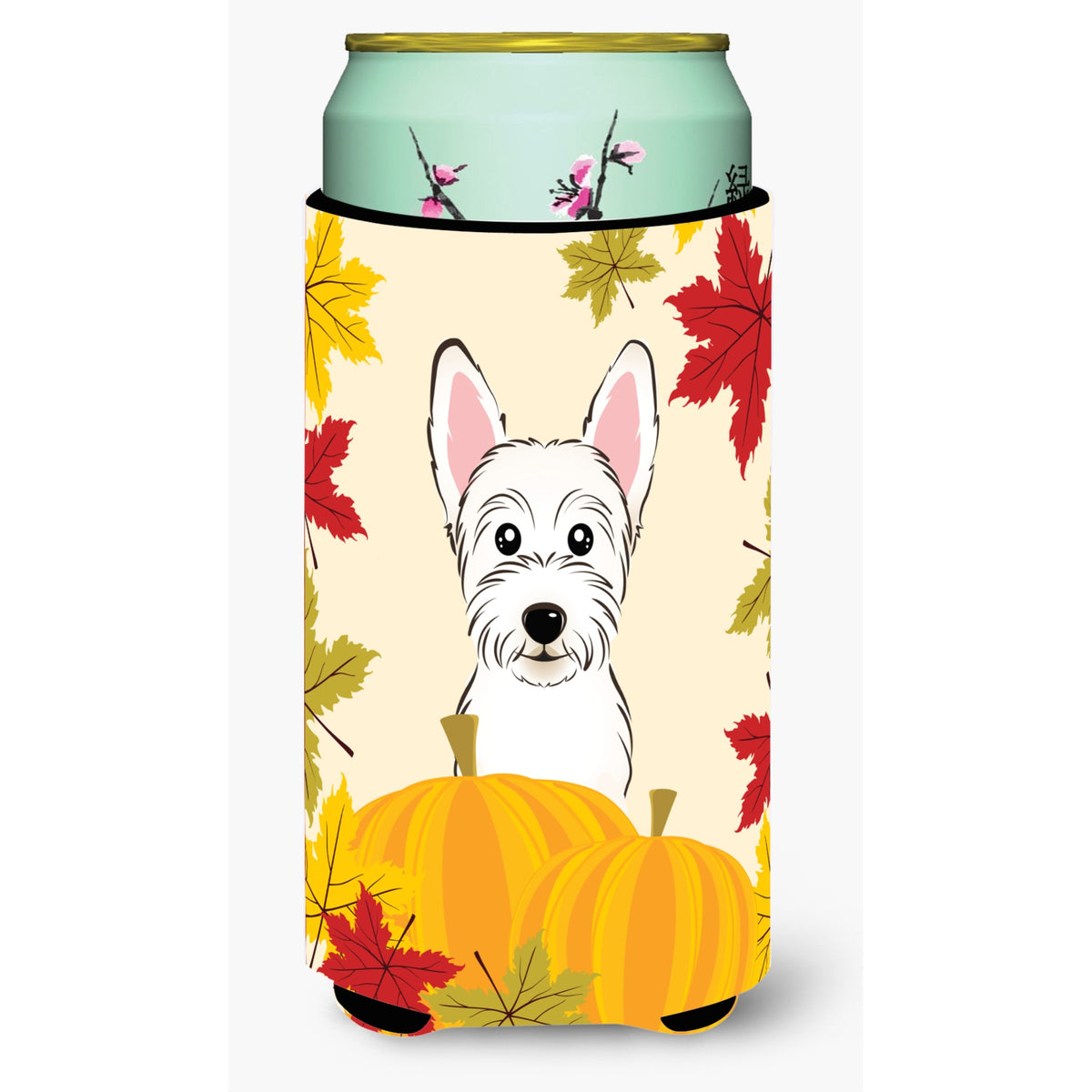 Caroline'S Treasures Bb2032Tbc Westie Thanksgiving Tall Boy Hugger Koozie, Multicolor