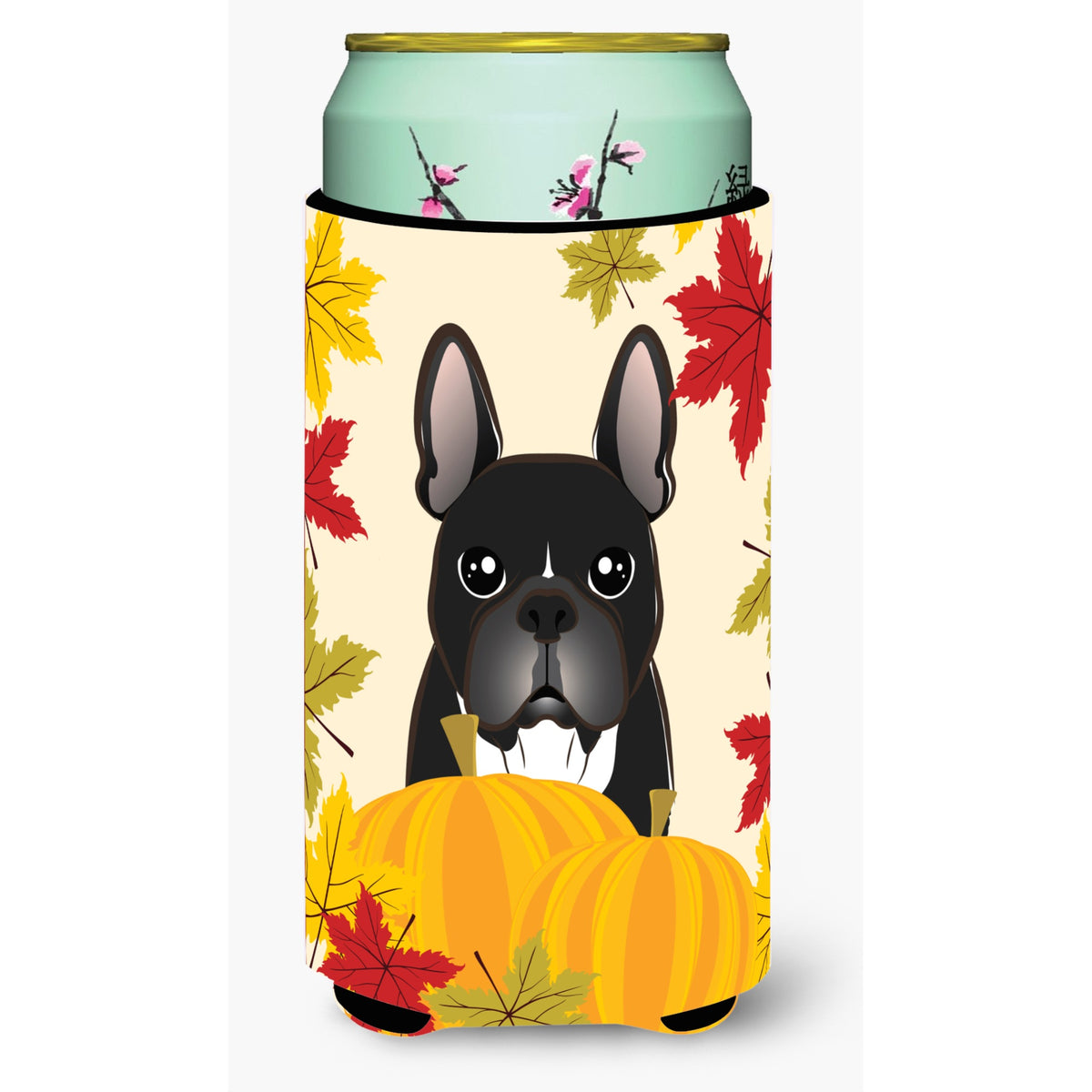 Caroline'S Treasures Bb2033Tbc French Bulldog Thanksgiving Tall Boy Hugger Koozie, Multicolor