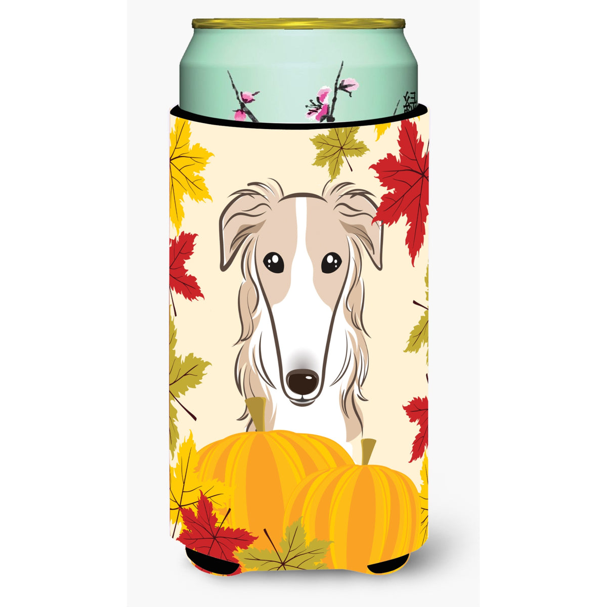 Caroline'S Treasures Bb2034Tbc Borzoi Thanksgiving Tall Boy Hugger Koozie, Multicolor