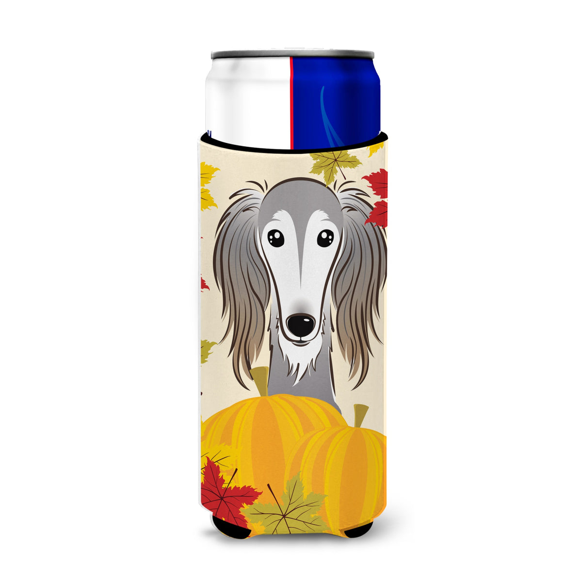 Caroline'S Treasures Bb2035Muk Saluki Thanksgiving Michelob Ultra Koozies For Slim Cans, Multicolor