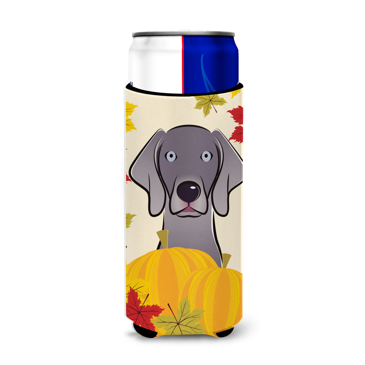 Caroline'S Treasures Bb2037Muk Weimaraner Thanksgiving Michelob Ultra Koozies For Slim Cans, Multicolor