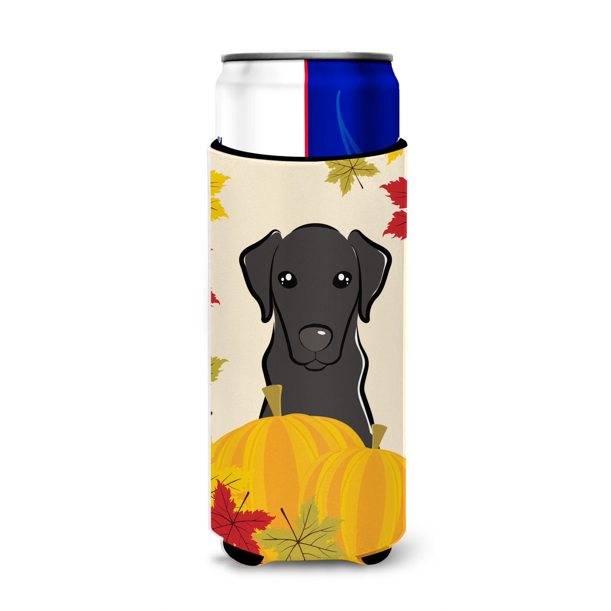 Caroline'S Treasures Bb2041Muk Black Labrador Thanksgiving Michelob Ultra Koozies For Slim Cans, Multicolor