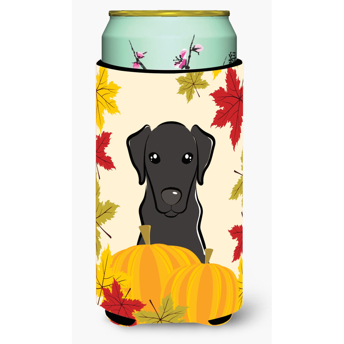 Caroline'S Treasures Bb2041Tbc Black Labrador Thanksgiving Tall Boy Hugger Koozie, Multicolor