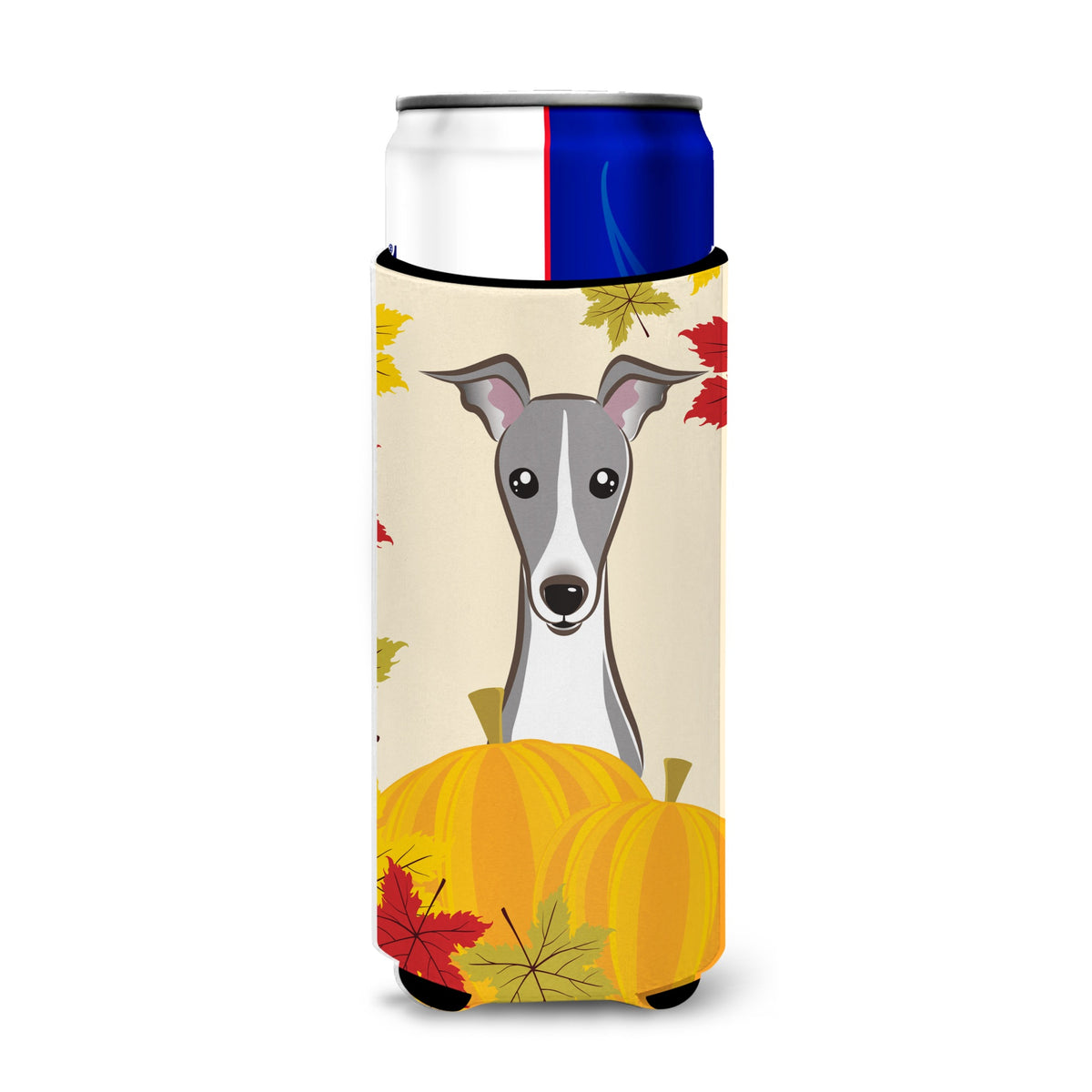Caroline'S Treasures Bb2042Muk Italian Greyhound Thanksgiving Michelob Ultra Koozies For Slim Cans, Multicolor