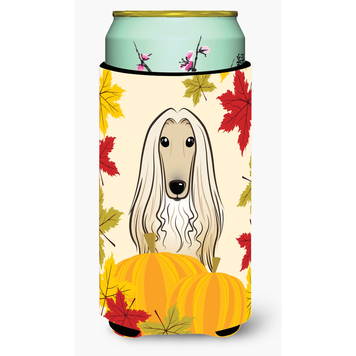 Caroline'S Treasures Bb2050Tbc Afghan Hound Thanksgiving Tall Boy Hugger Koozie, Multicolor