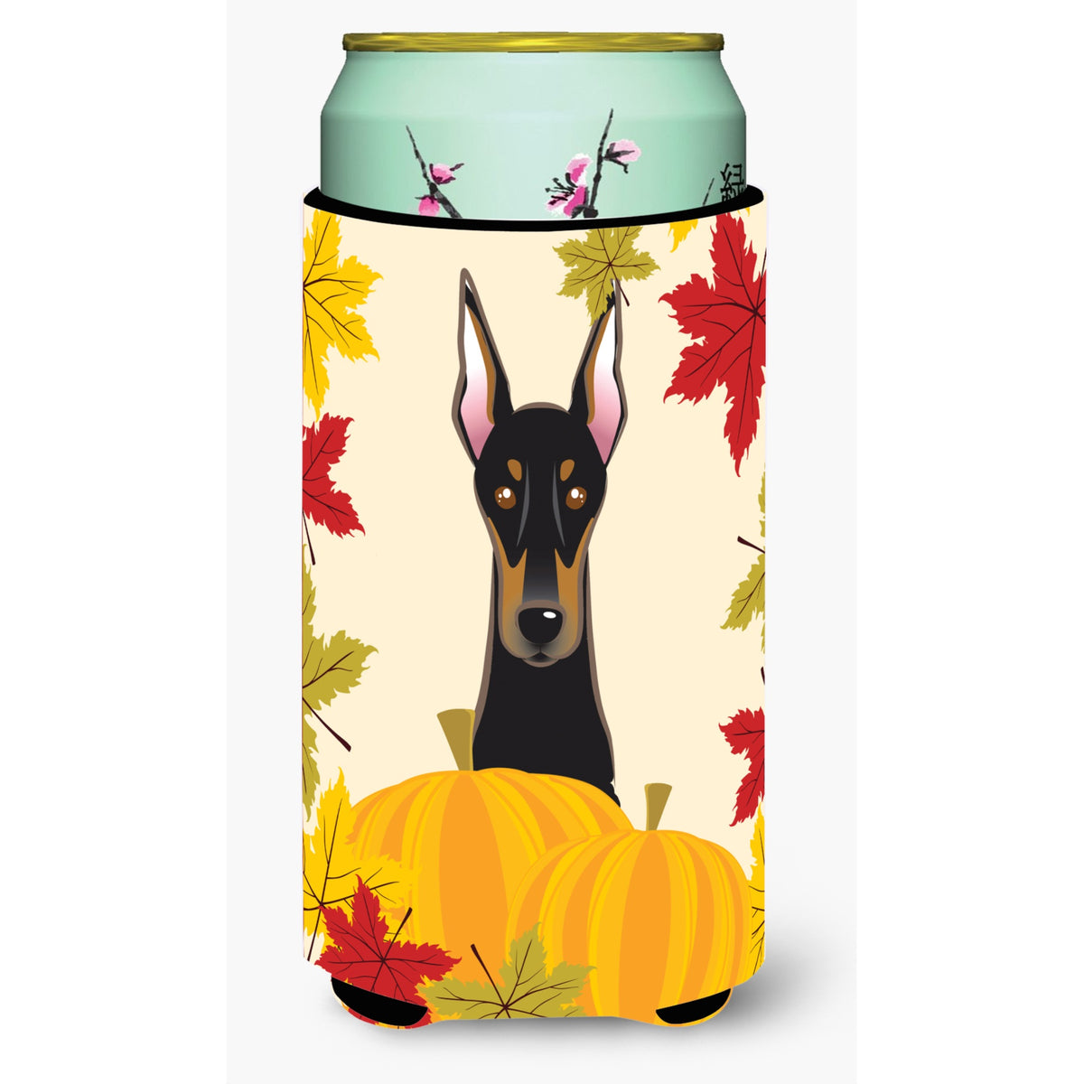 Caroline'S Treasures Bb2051Tbc Doberman Thanksgiving Tall Boy Hugger Koozie, Multicolor