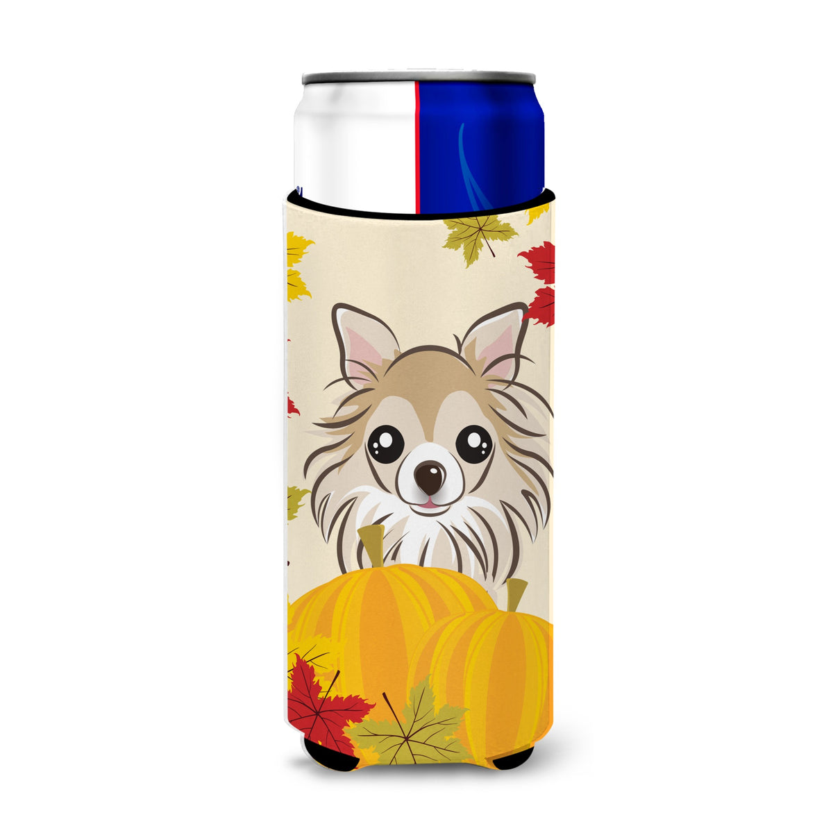 Caroline'S Treasures Bb2057Muk Chihuahua Thanksgiving Michelob Ultra Koozies For Slim Cans, Multicolor