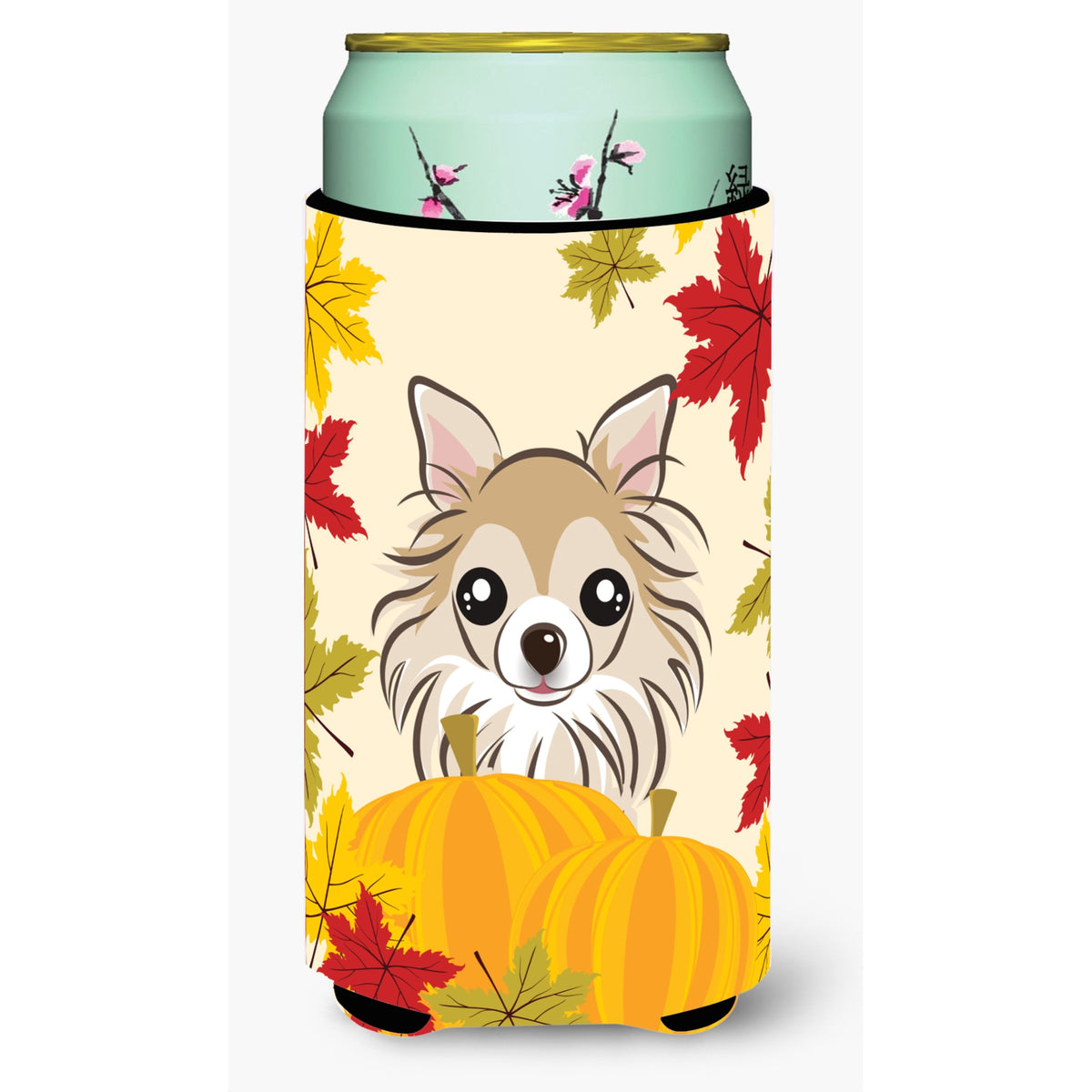 Caroline'S Treasures Bb2057Tbc Chihuahua Thanksgiving Tall Boy Hugger Koozie, Multicolor