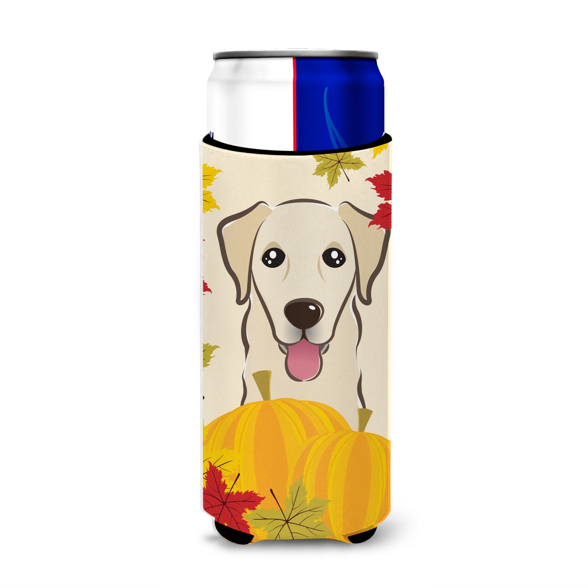 Caroline'S Treasures Bb2058Muk Golden Retriever Thanksgiving Michelob Ultra Koozies For Slim Cans, Multicolor