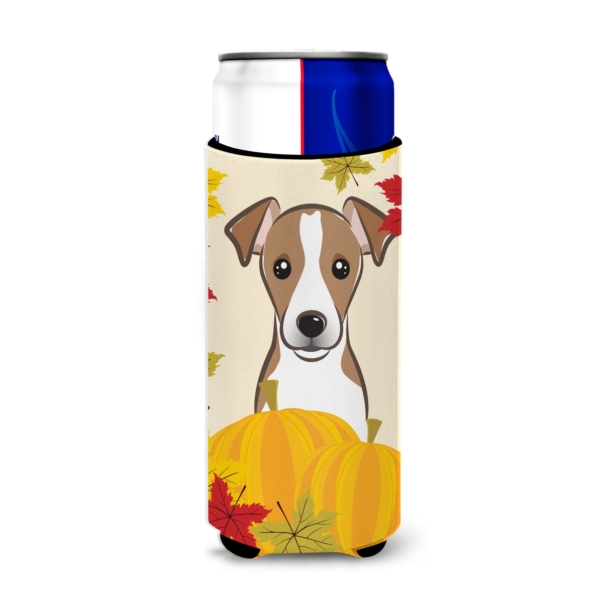 Caroline'S Treasures Bb2066Muk Jack Russell Terrier Thanksgiving Michelob Ultra Koozies For Slim Cans, Multicolor