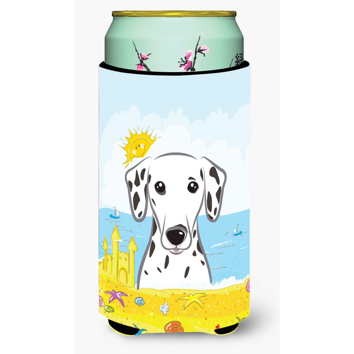 Caroline'S Treasures Bb2078Tbc Dalmatian Summer Beach Tall Boy Hugger Cold-Beverage-Koozies, Multicolor
