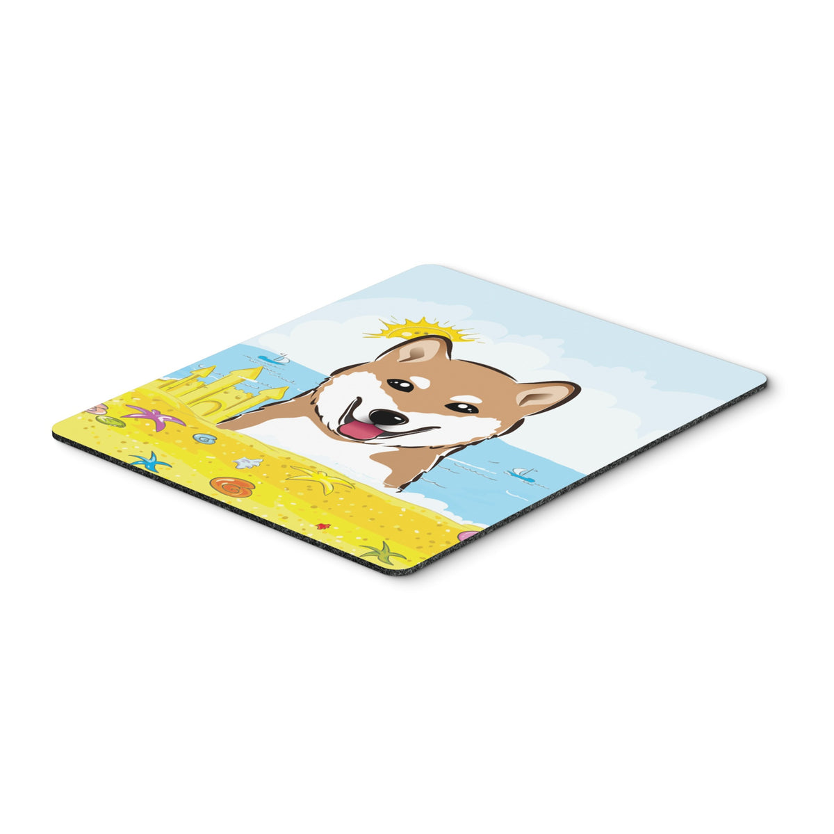 Caroline'S Treasures Shiba Inu Summer Beach Mouse Pad, Hot Pad Or Trivet, Multicolor (Bb2093Mp)