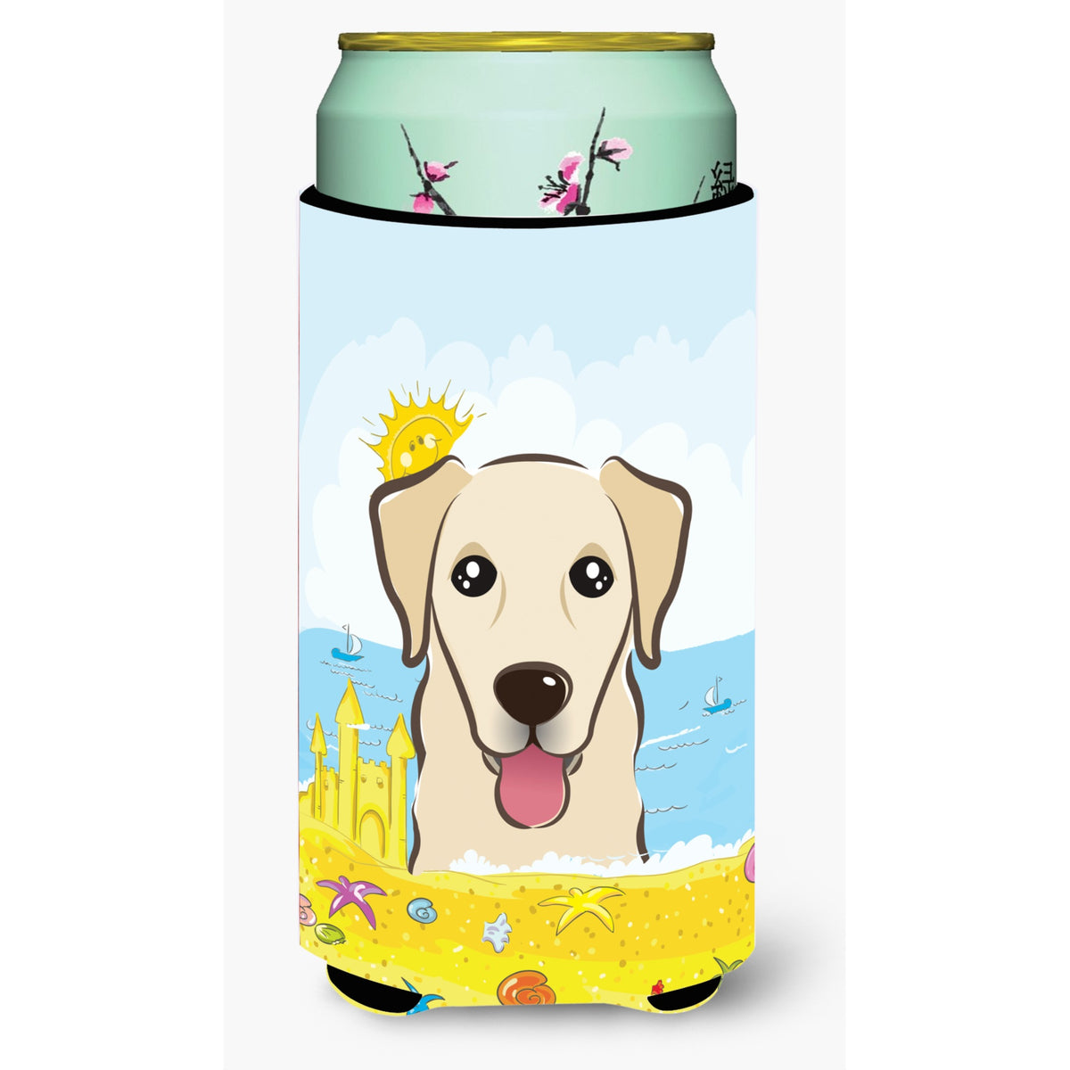 Caroline'S Treasures Bb2120Tbc Golden Retriever Summer Beach Tall Boy Hugger Koozie, Multicolor