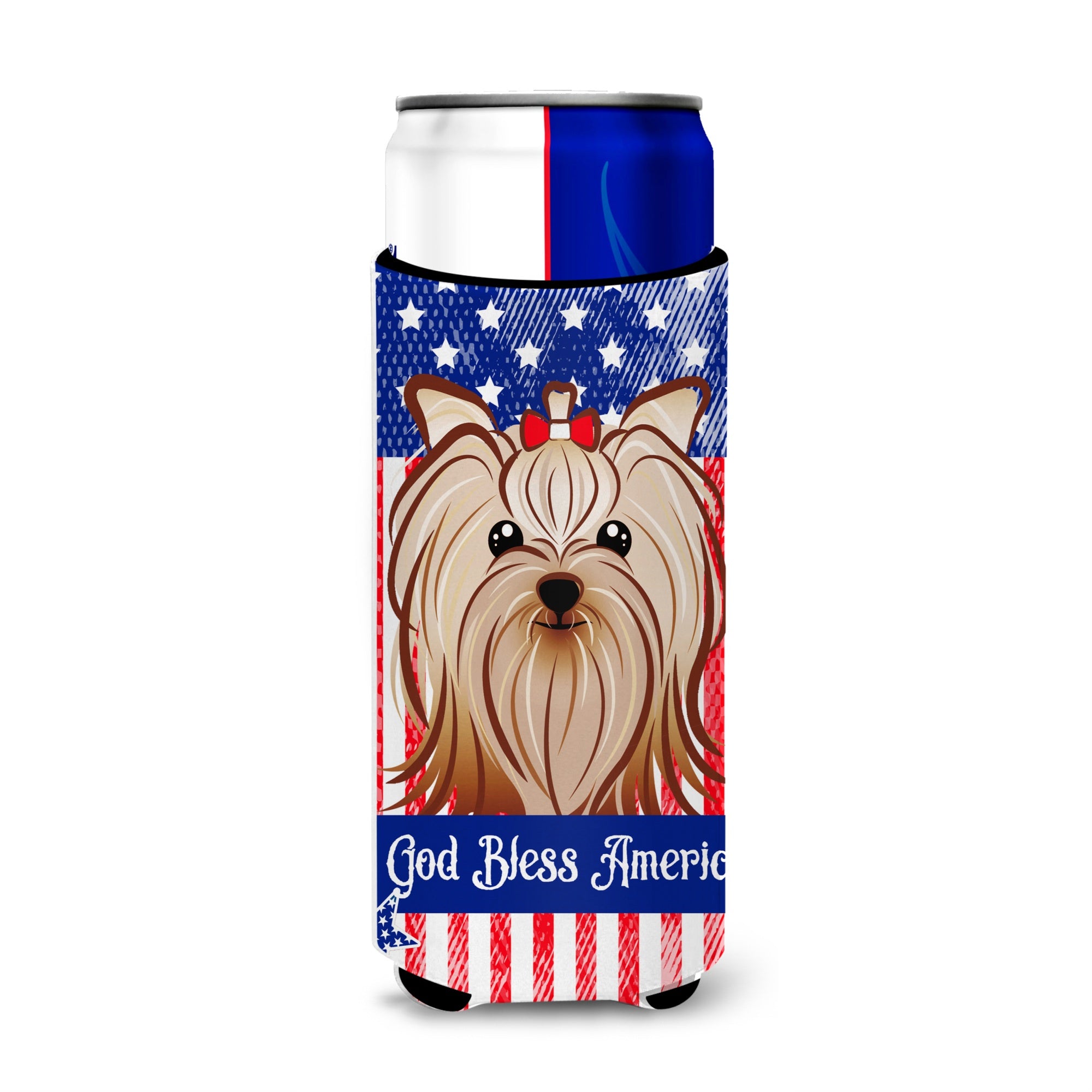 Caroline'S Treasures Bb2134Muk Yorkie Yorkshire Terrier Michelob Ultra Koozies For Slim Cans, Multicolor