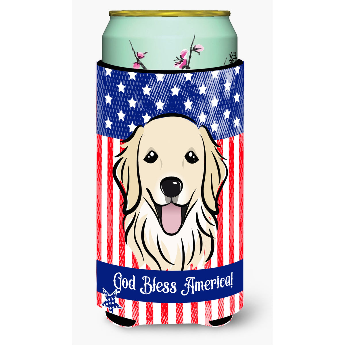 Caroline'S Treasures Bb2135Tbc Golden Retriever Tall Boy Hugger Koozie, Multicolor