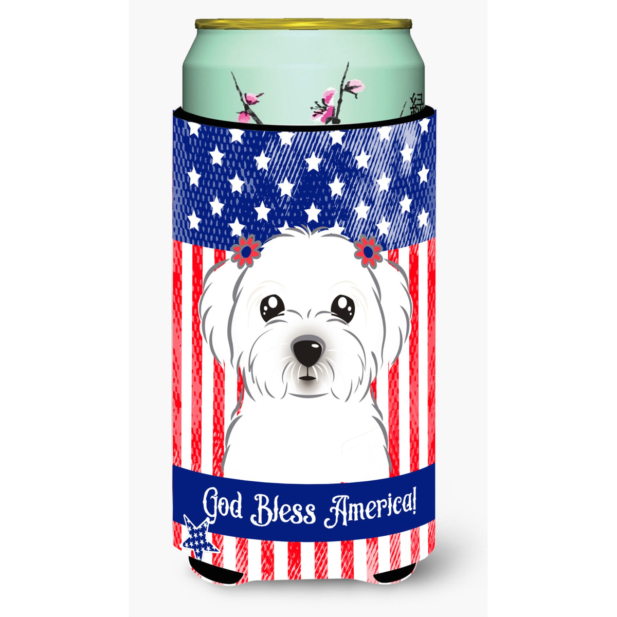 Caroline'S Treasures Bb2138Tbc Maltese Tall Boy Hugger Koozie, Multicolor