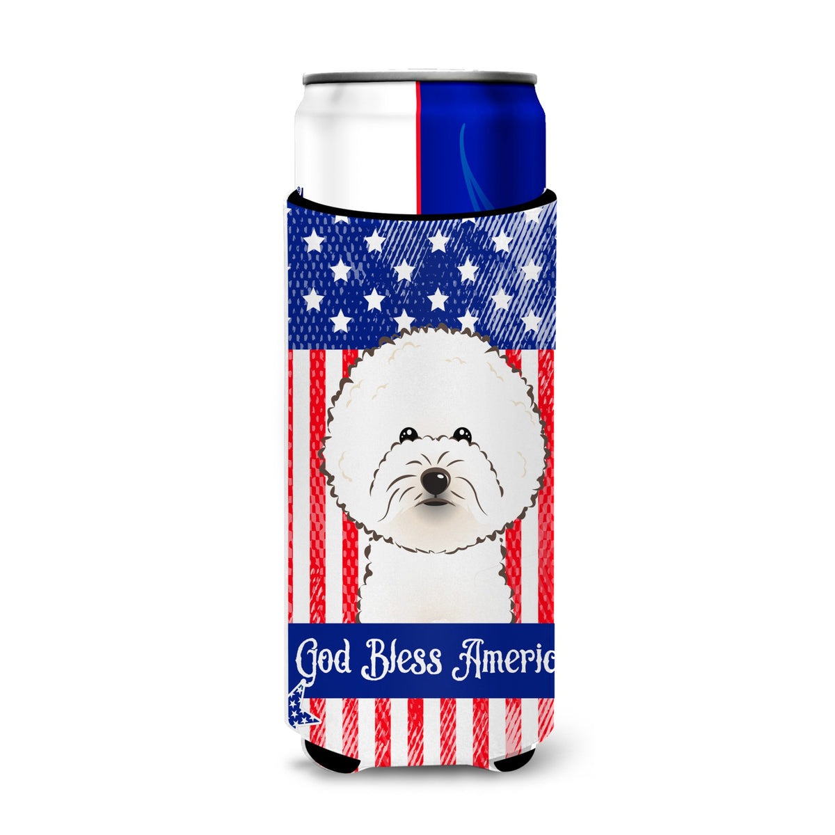 Caroline'S Treasures Bb2147Muk Bichon Frise Michelob Ultra Koozies For Slim Cans, Multicolor