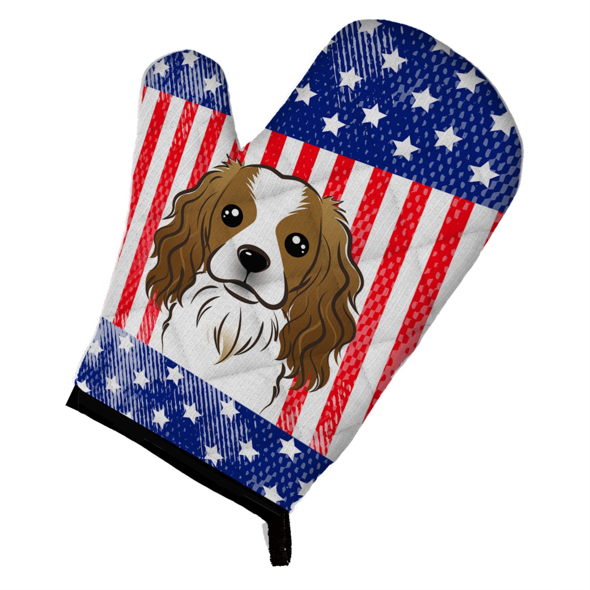 Caroline'S Treasures Bb2154Ovmt American Flag And Cavalier Spaniel Oven Mitt, 12 By 8.5, Multicolor