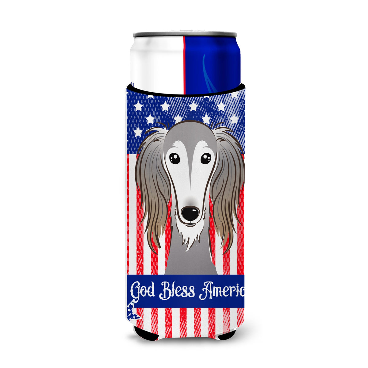 Caroline'S Treasures Bb2159Muk Saluki Michelob Ultra Koozies For Slim Cans, Multicolor