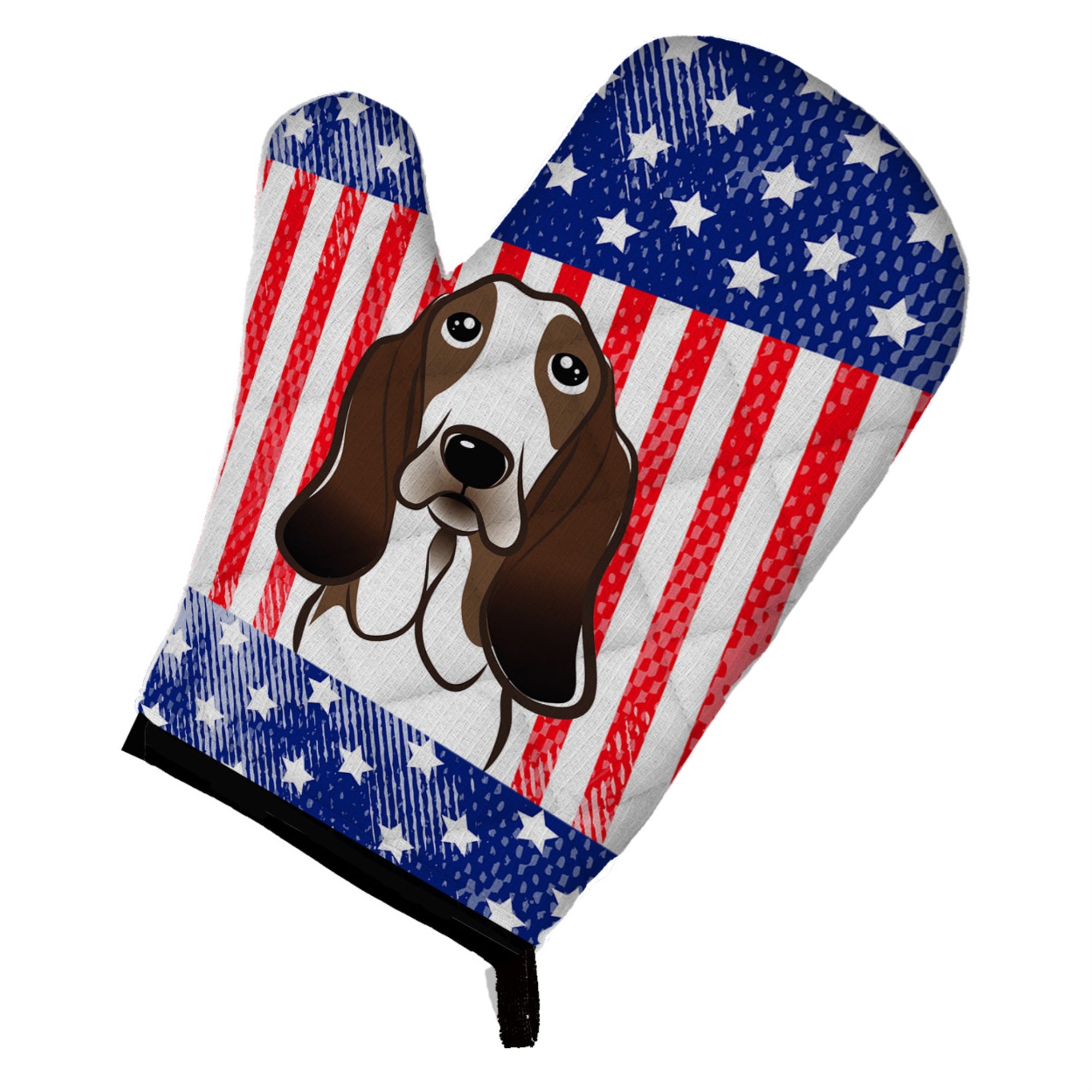 Caroline'S Treasures Bb2173Ovmt American Flag And Basset Hound Oven Mitt, 12 By 8.5, Multicolor