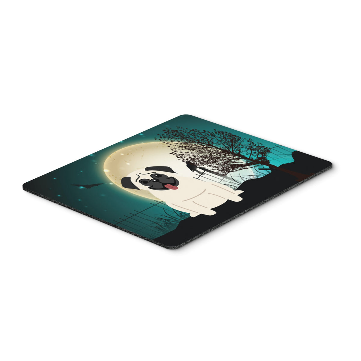 Caroline'S Treasures Halloween Scary Pug Cream Mouse Pad, Hot Pad Or Trivet , Multicolor, 7.75X9.25 (Bb2194Mp)
