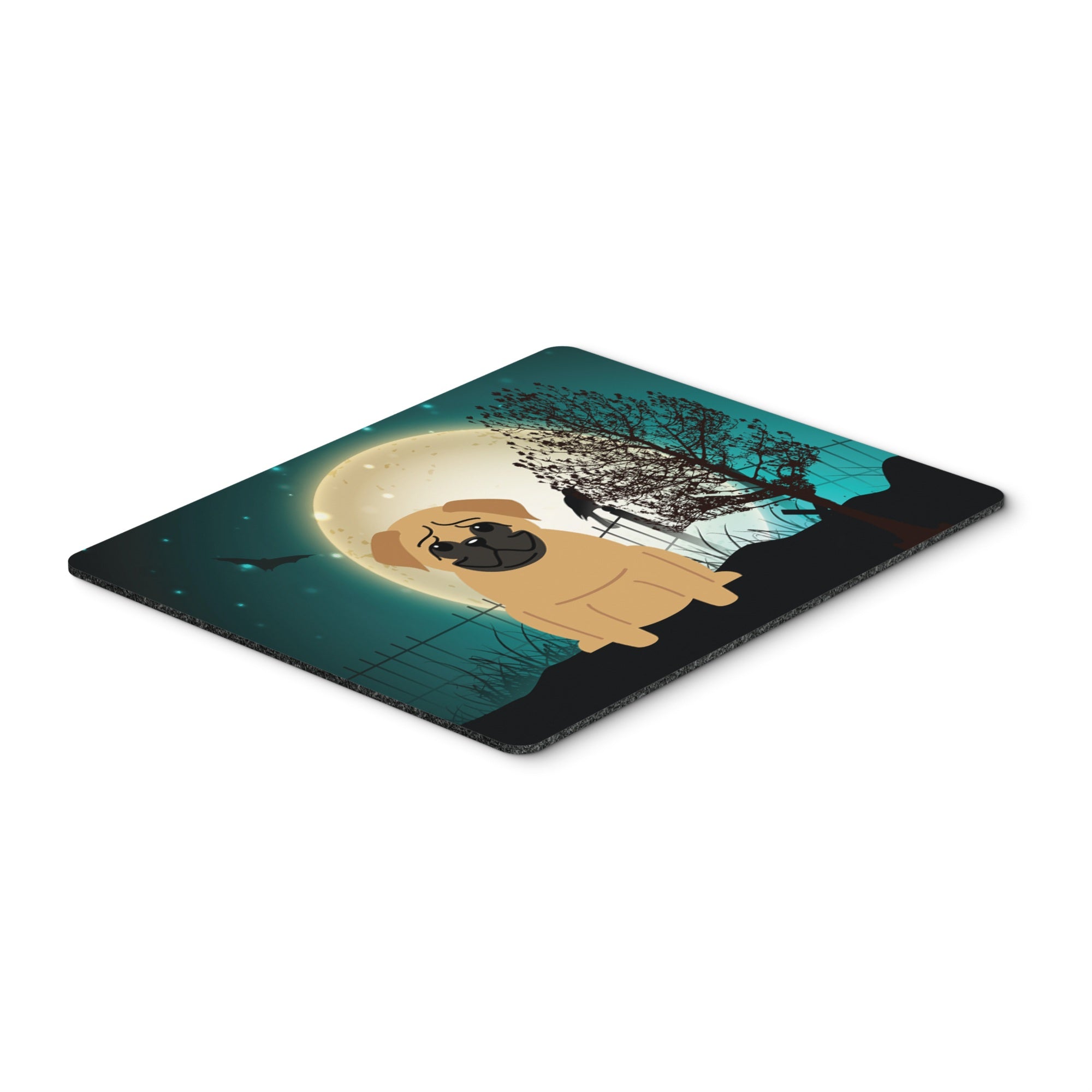 Caroline'S Treasures Halloween Scary Pug Brown Mouse Pad, Hot Pad Or Trivet , Multicolor, 7.75X9.25 (Bb2197Mp)