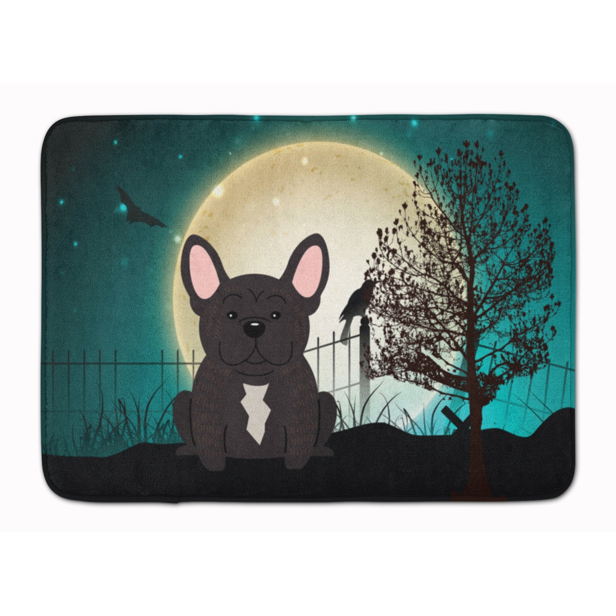 Caroline'S Treasures Halloween Scary French Bulldog Brindle Floor Mat, 19 X 27, Multicolor