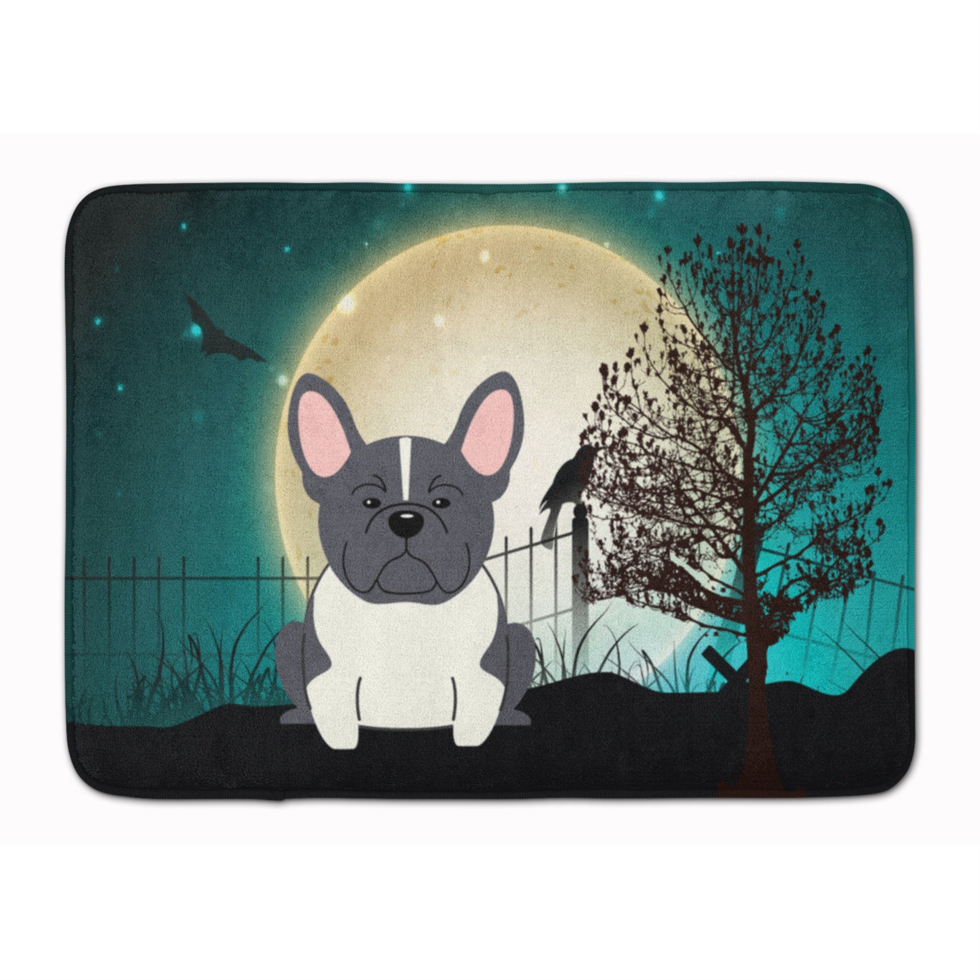 Caroline'S Treasures Halloween French Bulldog Black White Floor Mat, 19 X 27, Multicolor
