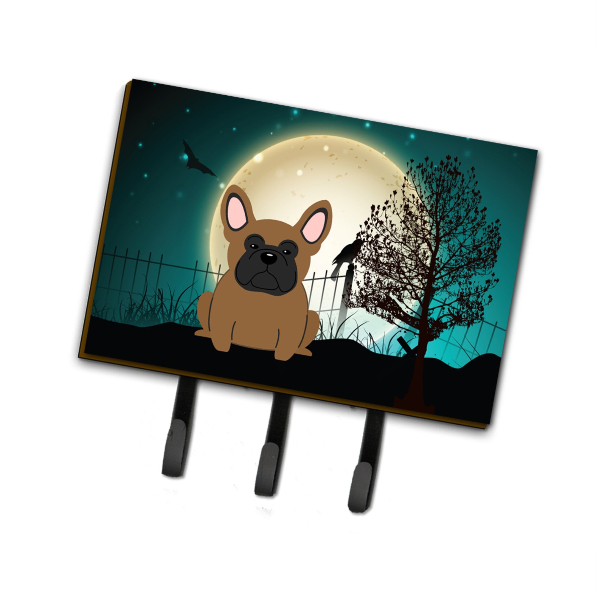 Caroline'S Treasures Halloween Scary French Bulldog Brown Leash Or Key Holder Bb2203Th68, Triple