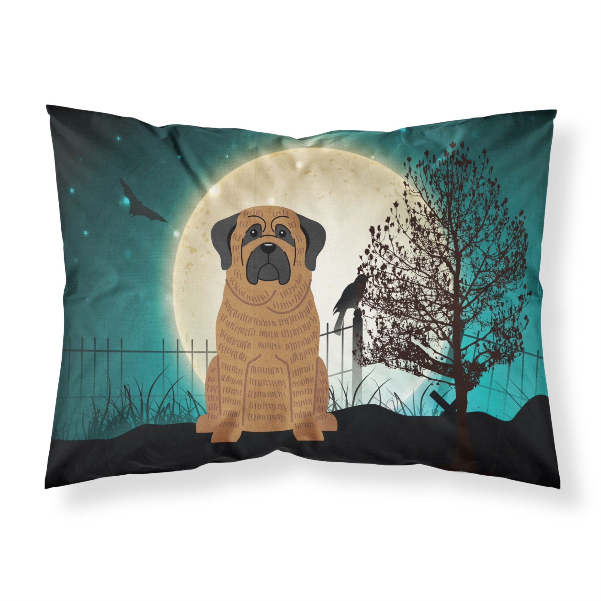 Caroline'S Treasures Halloween Scary Mastiff Brindle Fabric Standard Pillowcase Bb2205Pillowcase, Multicolor