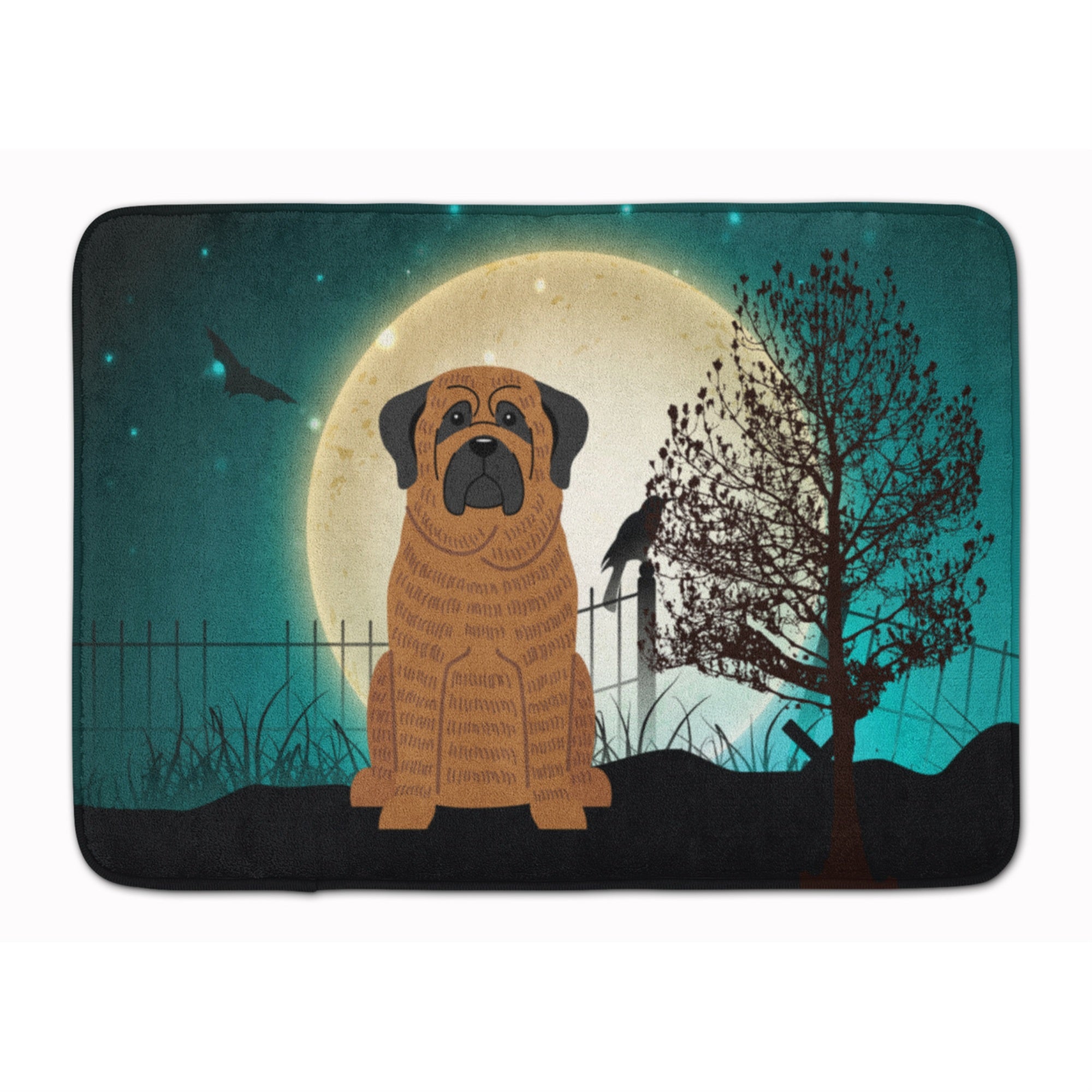 Caroline'S Treasures Halloween Scary Mastiff Brindle Floor Mat, 19 X 27, Multicolor