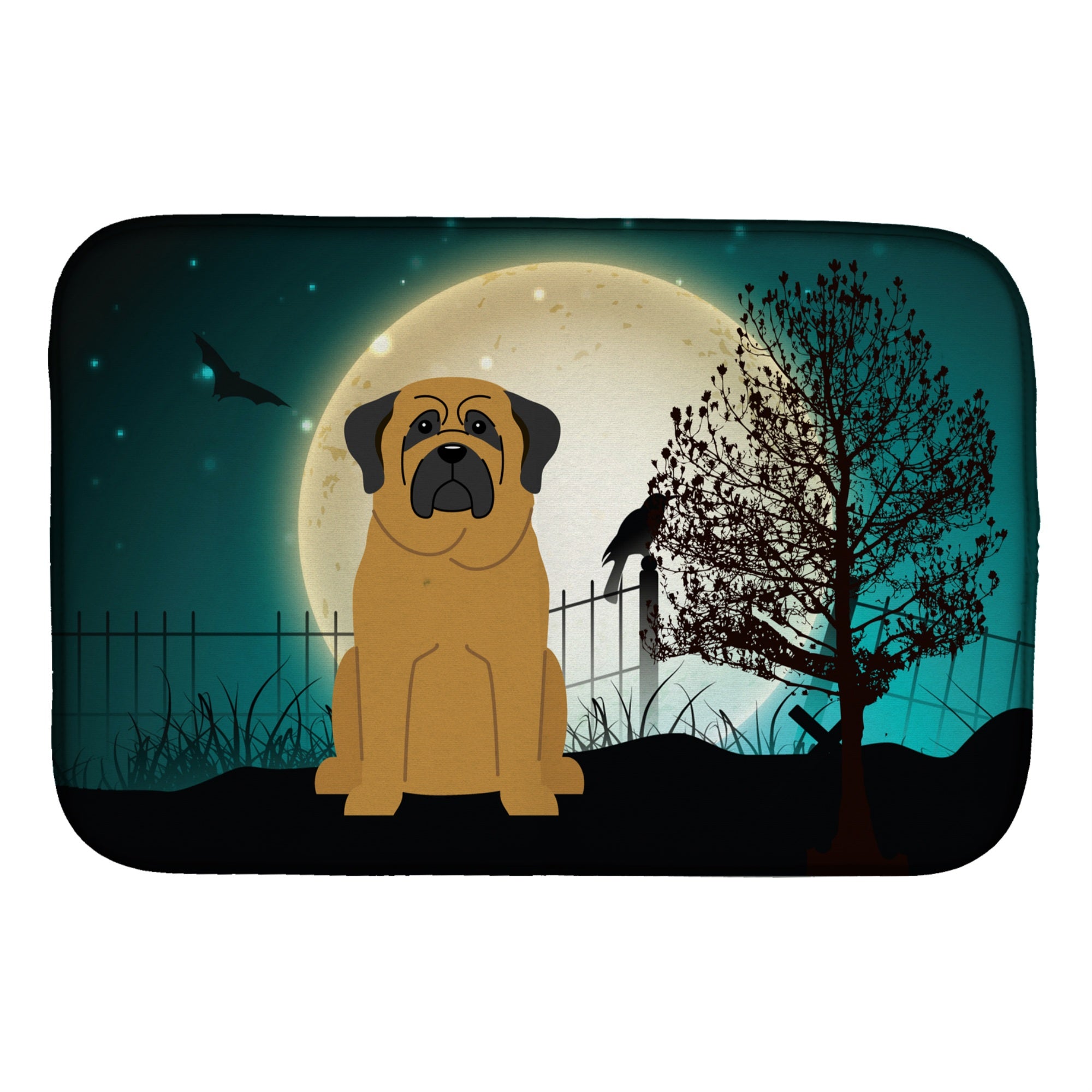 Caroline'S Treasures Halloween Scary Mastiff Dish Drying Mat, 14 X 21