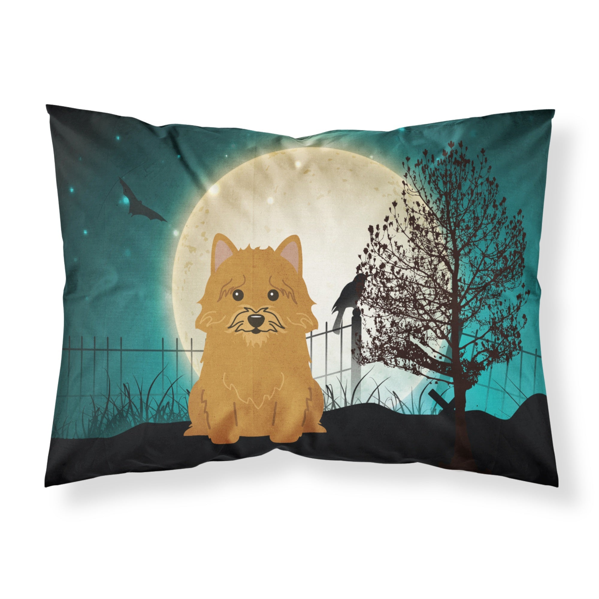 Caroline'S Treasures Halloween Scary Norwich Terrier Fabric Standard Pillowcase Bb2210Pillowcase, Multicolor