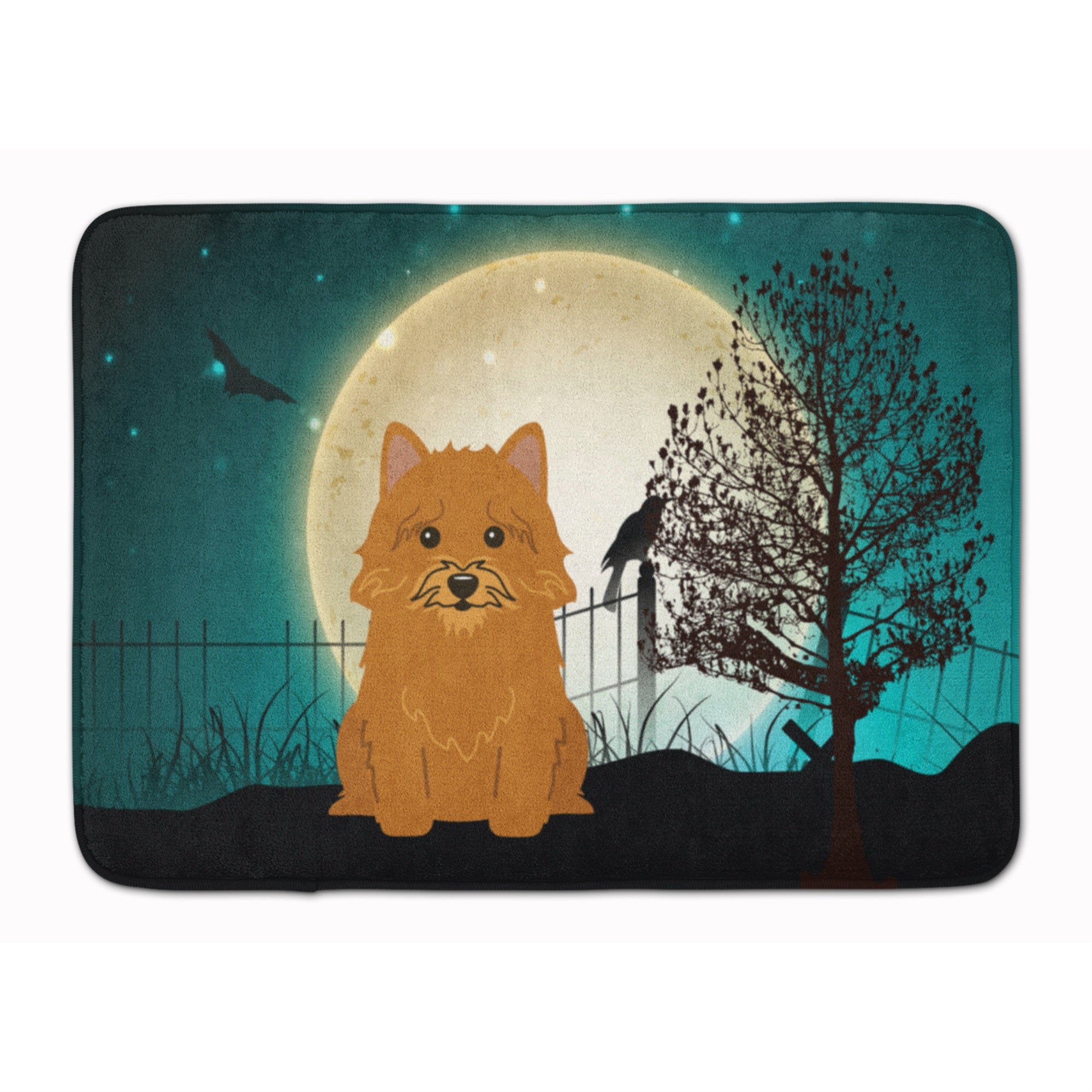 Caroline'S Treasures Halloween Scary Norwich Terrier Floor Mat, 19 X 27, Multicolor