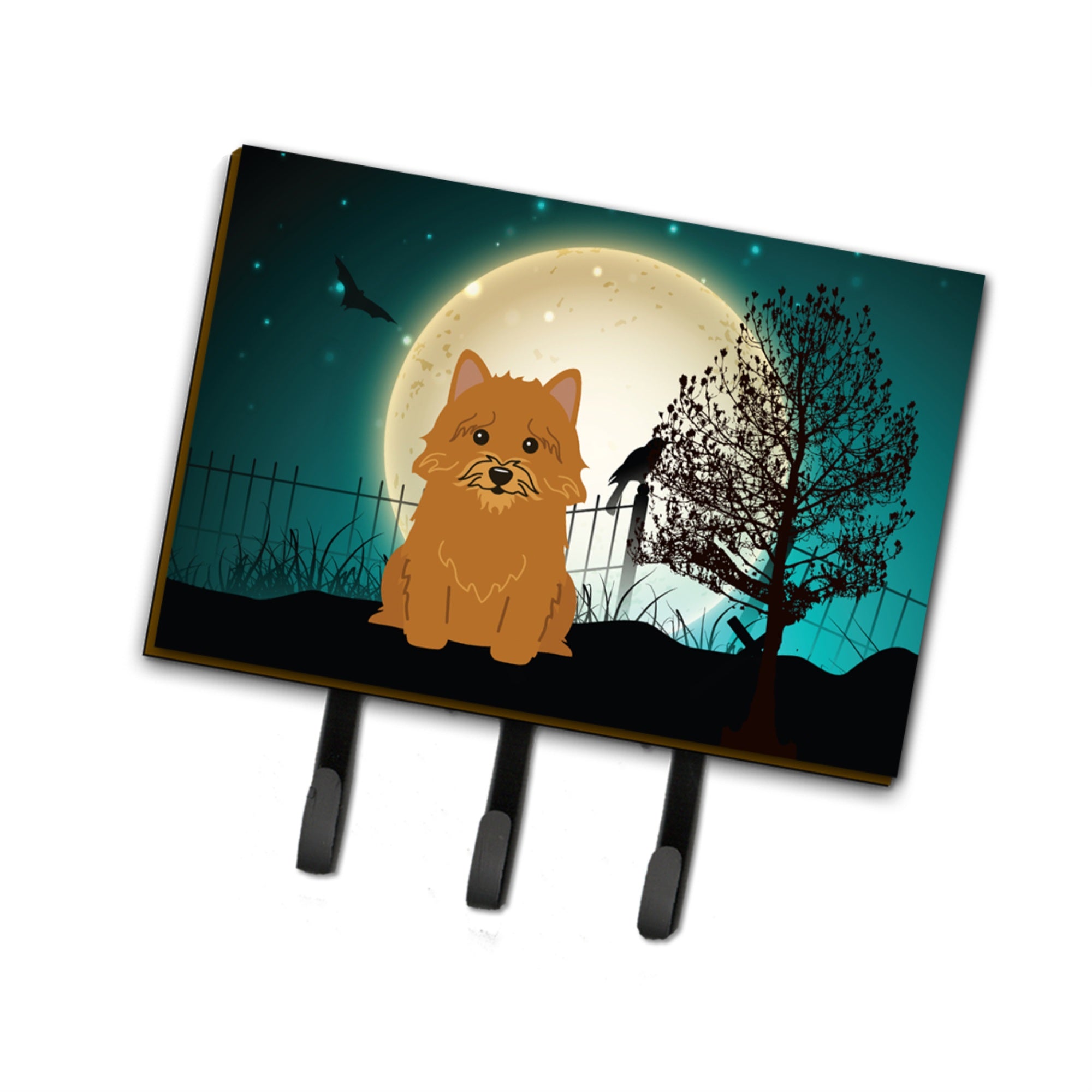 Caroline'S Treasures Halloween Scary Norwich Terrier Leash Or Key Holder Bb2210Th68, Triple