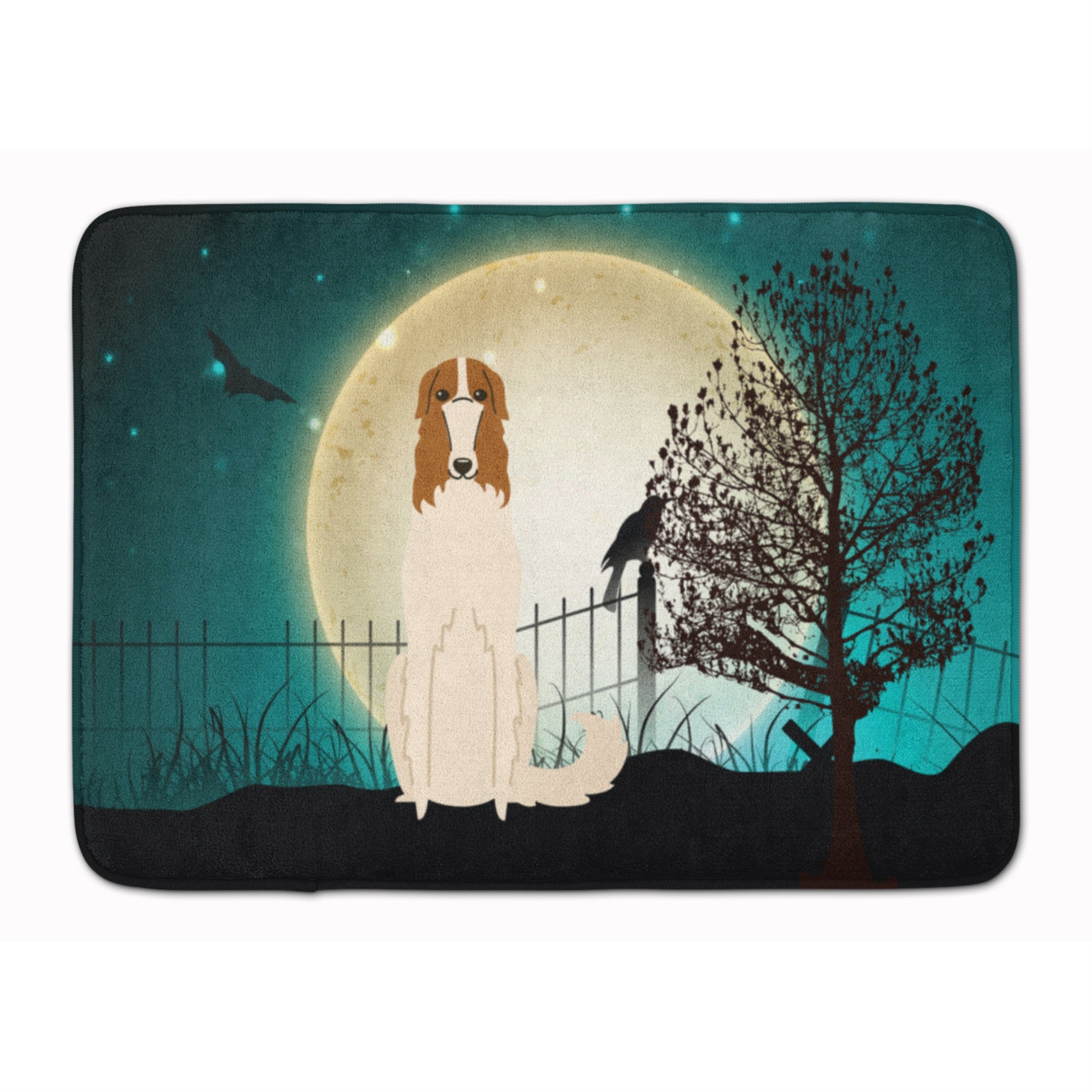 Caroline'S Treasures Halloween Scary Borzoi Floor Mat, 19 X 27, Multicolor