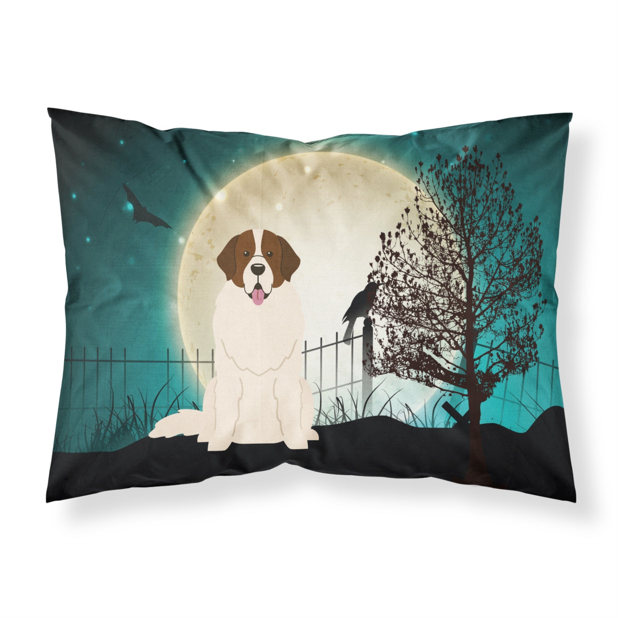 Caroline'S Treasures Halloween Scary Moscow Watchdog Fabric Standard Pillowcase Bb2217Pillowcase, Multicolor
